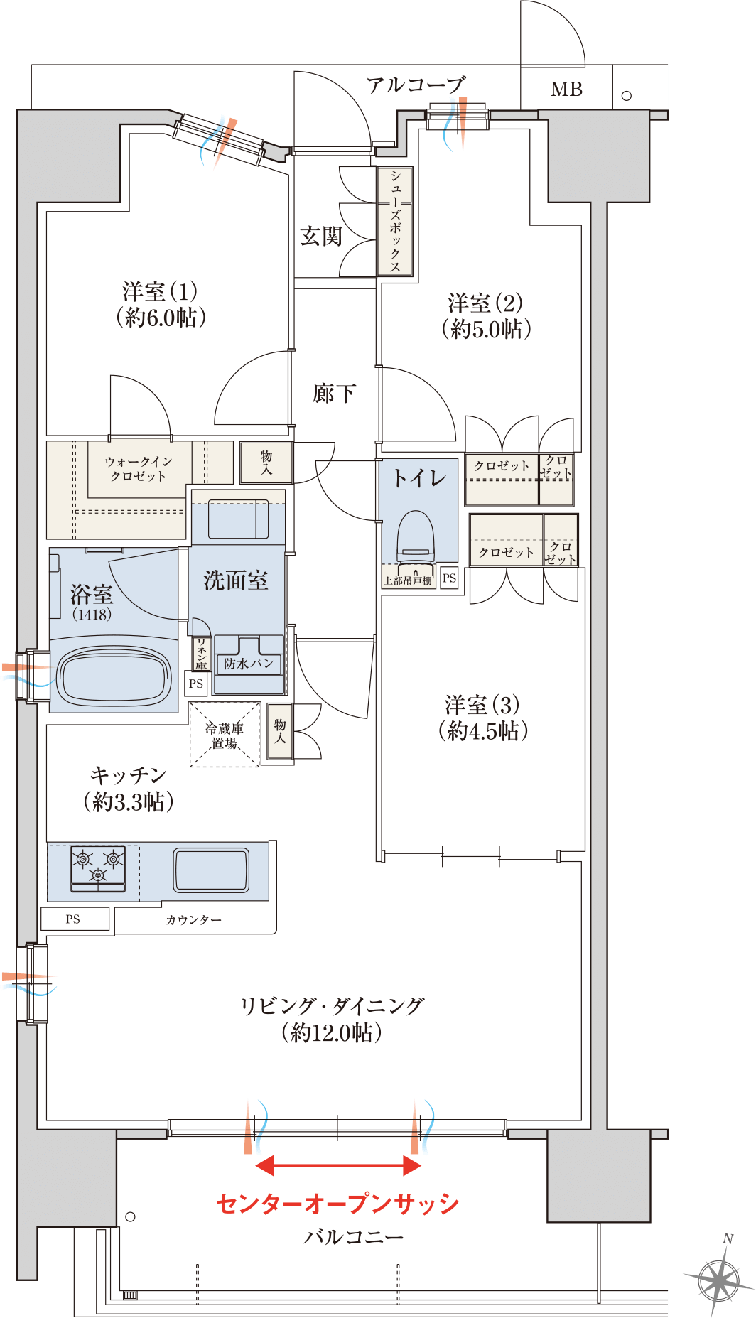 間取りgタイプ 公式 カサーレ城東ガーデンプレイス 大阪市城東区 アートプランニング 新築分譲マンション